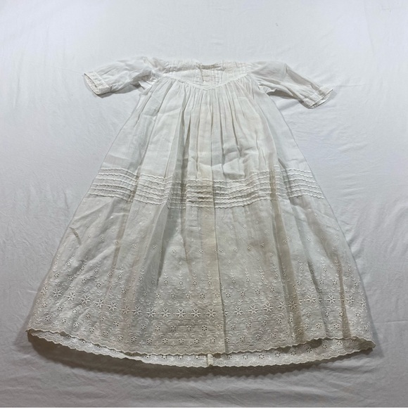 unbranded Other - Vintage White Lace Dress baptismal Dress  3 months Long button down long sleeve